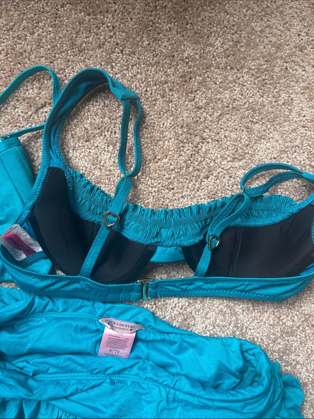 Juicy Couture swim skirt set bonus Betsey Johnson bikini top s/p - Picture 7 of 7